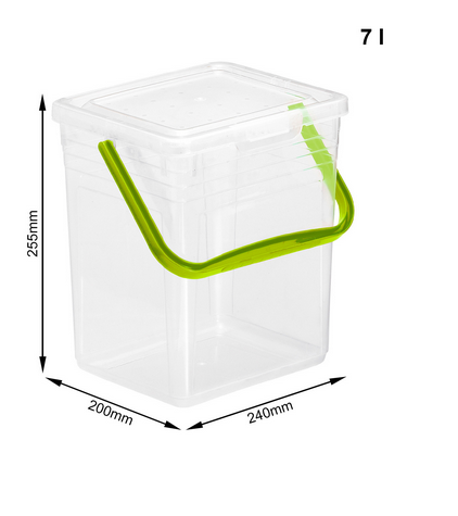 Контейнер для порошка Detergent Basic 5 kg, 7 л, проз/зеленый - фото 2 - id-p201389434
