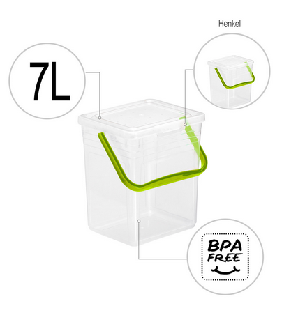 Контейнер для порошка Detergent Basic 5 kg, 7 л, проз/зеленый - фото 3 - id-p201389434