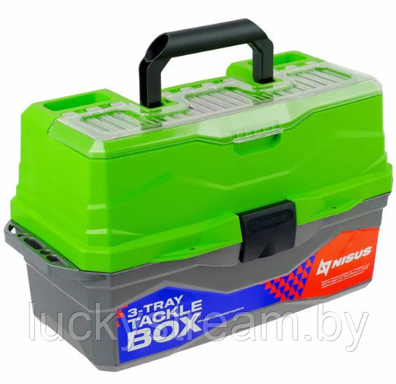 Ящик для снастей Tackle Box трехполочный NISUS, зеленый - фото 1 - id-p199052650