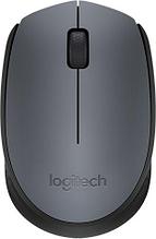 Мышь Logitech "M170 Grey", беспроводная, 1000  dpi, 3 кнопки, серый