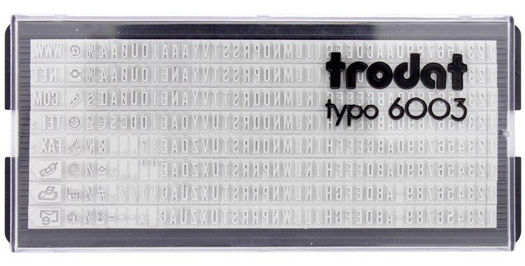 Касса символов для самонаборных штампов Trodat typo 6003 328 символов, высота 3 мм, шрифт латинский - фото 2 - id-p202714612