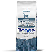 10кг Monge Cat MONOPROTEIN Sterilized TROUT BR Корм МОНО для стерилизованных кошек с форелью