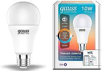 Умная лампа GAUSS Smart Home E27 белая 10Вт 1055lm Wi-Fi (1шт) [1080112]