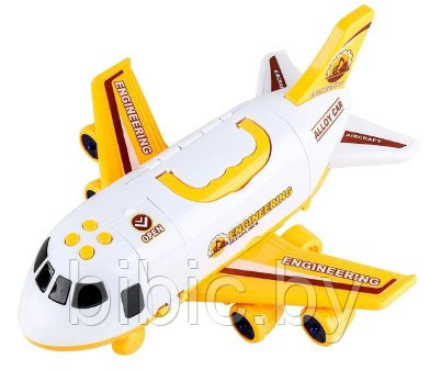 Детский инерционный самолет со светом и звуком, игрушка для мальчиков, свет, звук, игрушечный самолетик - фото 3 - id-p202724512