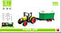 Детский инерционный трактор WY900J для мальчиков, свет, звук, полуприцеп для перевозки животных, фото 3