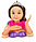 Детский игровой набор стилист B369-101 для девочек, манекен для причесок, пудреница, пряди, резинки, заколки, фото 3