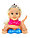 Детский игровой набор стилист B369-102 для девочек, манекен для причесок, пудреница, пряди, резинки, заколки, фото 3