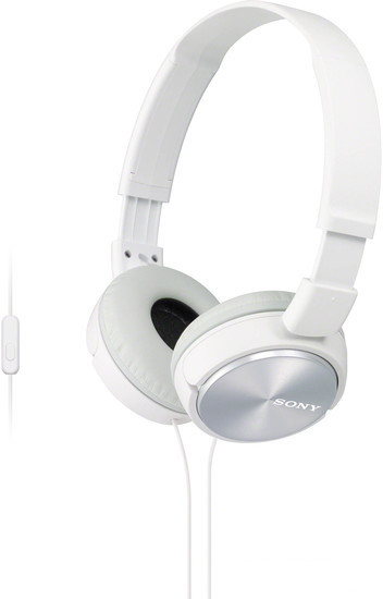 Наушники с микрофоном Sony MDR-ZX310AP (белый) - фото 1 - id-p202725235