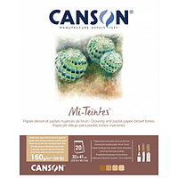 CANSON Mi-Teintes Склейка 20 листов, 32x41см, 160 гр, BROWN