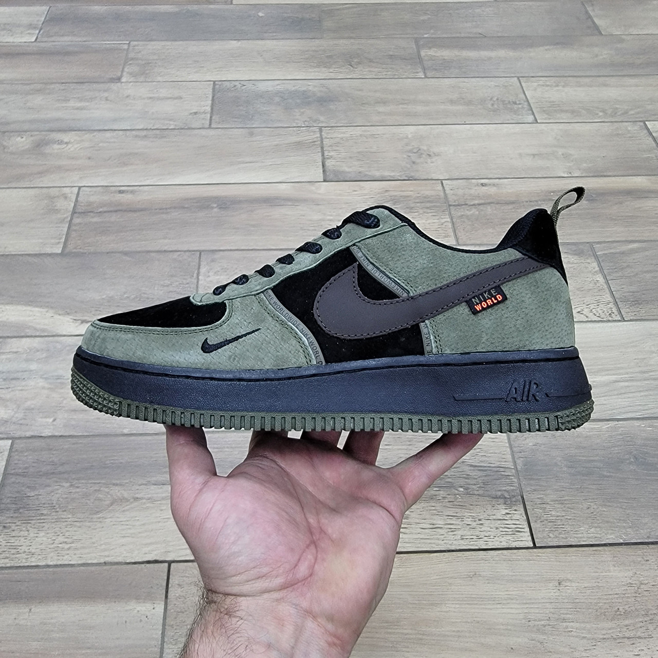 Кроссовки Nike Air Force 1 '07 LX 'Worldwide' Black Khaki