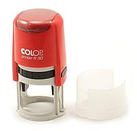 Автоматическая оснастка Colop R30 в боксе для клише печати &#248;30 мм, корпус красный