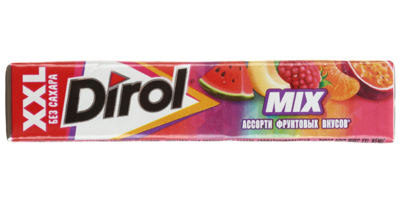 Жевательная резинка Dirol Fruit MIX XXL без сахара 19 г, ассорти фруктовых вкусов - фото 2 - id-p202728903