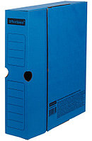 Короб архивный из гофрокартона OfficeSpace корешок 75 мм, 320*250*75 мм, синий