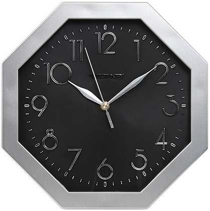 Часы настенные «Тройка» рамка серебристая - фото 2 - id-p202728213