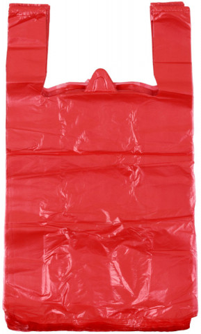 Пакет-майка «Деодекс» (упаковка) 30+15*55 см, 16 мкм, 100 шт., красный - фото 1 - id-p202732757