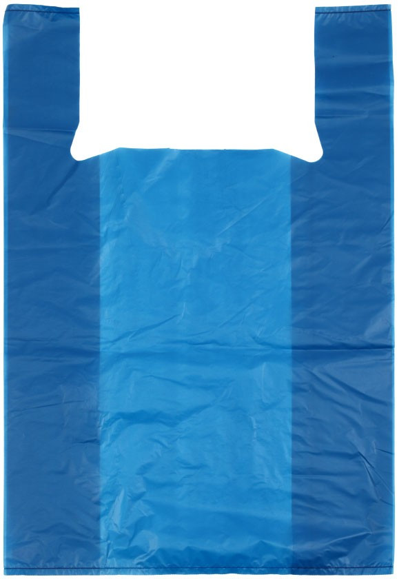 Пакет-майка «Деодекс» (упаковка) 36+18*55 см, 27 мкм, 100 шт., синий - фото 1 - id-p202729811