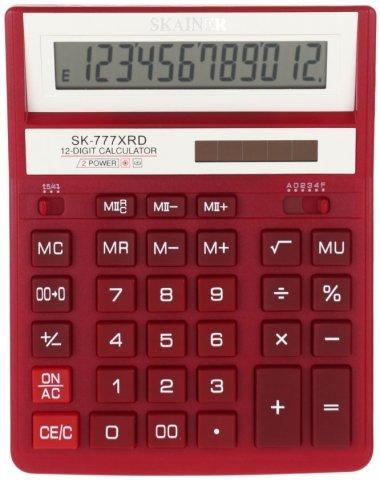 Калькулятор 12-разрядный Skainer SK-777XRD красный - фото 2 - id-p202728970