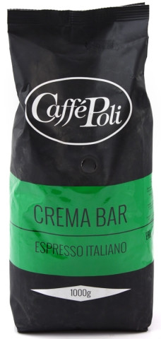 Кофе натуральный в зернах Caffe Poli CremaBar 1000 г, Espresso Italiano - фото 1 - id-p202729821