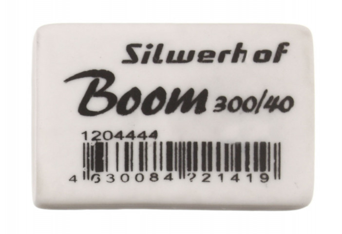 Ластик Silwerhof Boom 35,5*23*8 мм, белый - фото 1 - id-p202730767