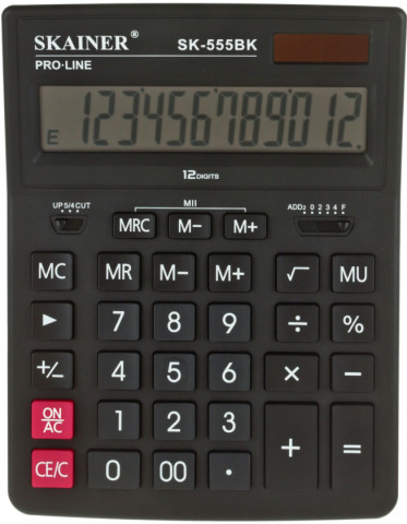 Калькулятор 12-разрядный Skainer SK-555 черный - фото 2 - id-p202731772