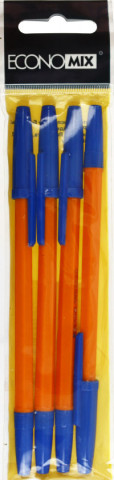 Набор шариковых ручек Range 4 шт., корпус оранжевый, стержень синий - фото 1 - id-p202731785