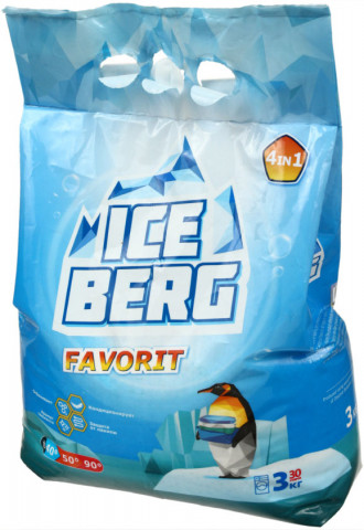 Порошок стиральный Iceberg 3 кг, Favorit - фото 1 - id-p202731791