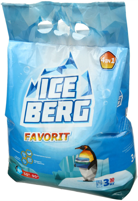 Порошок стиральный Iceberg 3 кг, Favorit - фото 2 - id-p202731791