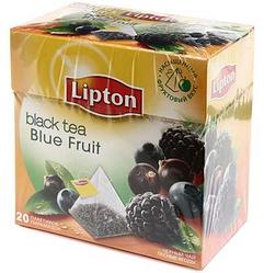 Чай Lipton ароматизированный пакетированный 36 г, 20 пирамидок, Blue Fruit, черный чай
