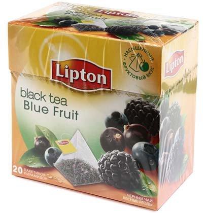 Чай Lipton ароматизированный пакетированный 36 г, 20 пирамидок, Blue Fruit, черный чай - фото 1 - id-p202728286