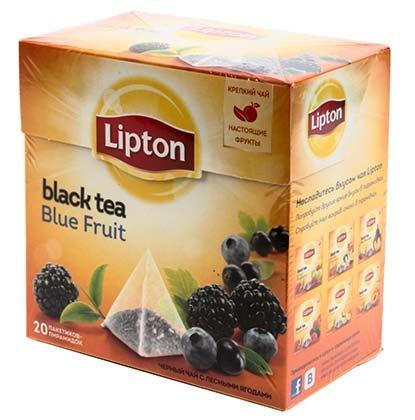 Чай Lipton ароматизированный пакетированный 36 г, 20 пирамидок, Blue Fruit, черный чай - фото 2 - id-p202728286