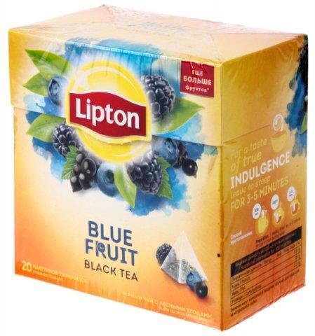 Чай Lipton ароматизированный пакетированный 36 г, 20 пирамидок, Blue Fruit, черный чай - фото 5 - id-p202728286
