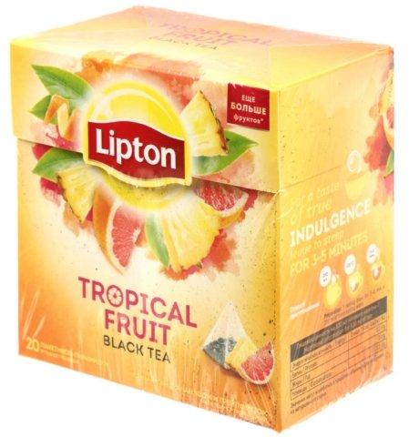 Чай Lipton ароматизированный пакетированный 36 г, 20 пирамидок, Tropical Fruit, черный чай - фото 4 - id-p202728287