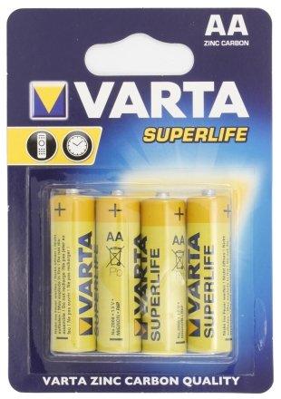 Батарейка солевая Varta Superlife AA, R6P, 1.5V - фото 1 - id-p202728307