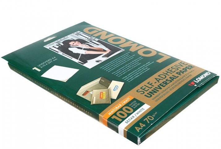 Бумага самоклеящаяся для изготовления этикеток Lomond А4, 1 шт., 210*297 мм, матовая - фото 1 - id-p202729040