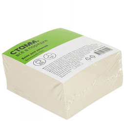 Блок бумаги для заметок «Куб. Стамм.» 80*80*40 мм, непроклеенный, серый