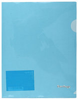 Папка-уголок пластиковая Berlingo А5 толщина пластика 0,18 мм, прозрачная синяя