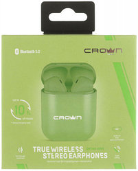 Наушники беспроводные Crown CMTWS-5005 зеленые