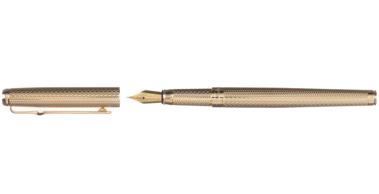 Ручка подарочная перьевая Delucci Celeste корпус золотистый, черная - фото 1 - id-p202732849