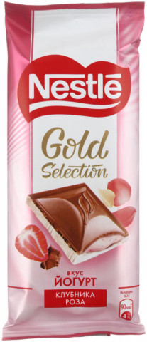 Шоколад Nestle 82 г, молочный и белый с клубникой, розой, йогуртом - фото 1 - id-p202732875