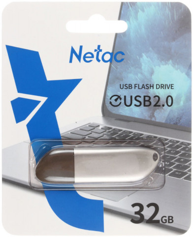 Флеш-накопитель Netac U352 (2.0) 32 Gb, корпус серебристый - фото 1 - id-p202732878