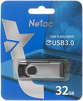Флеш-накопитель Netac U505 (3.0) 32 Gb, корпус серебристый с черным