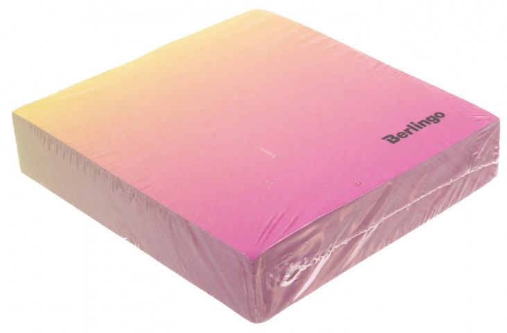 Блок бумаги для заметок декоративный «Куб» Berlingo Radiance 85*85*20 мм, проклеенный, розовый/желтый - фото 1 - id-p202730866