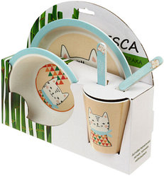 Набор для завтрака детский Fresca 5 предметов, «Котик»
