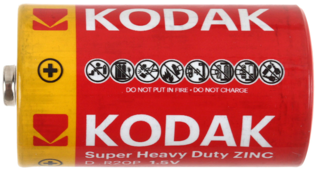 Батарейка солевая Kodak Super Heavy Duty Zinc D, R20, 1.5V - фото 2 - id-p202732897