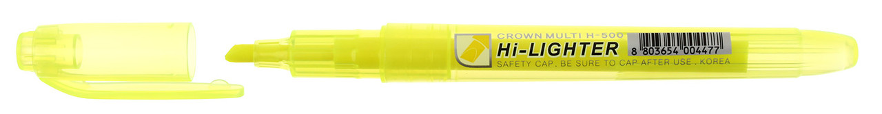 Маркер-текстовыделитель Crown Multi Hi-Lighter H-500 желтый - фото 1 - id-p202730896
