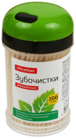 Зубочистки OfficeClean 200 шт. - фото 1 - id-p202731923