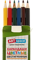 Карандаши цветные ArtSpace «Милые зверушки» 6 цветов, длина 175 мм