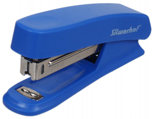 Степлер Silwerhof скобы №10, 12 л., 90 мм, синий - фото 2 - id-p202730930