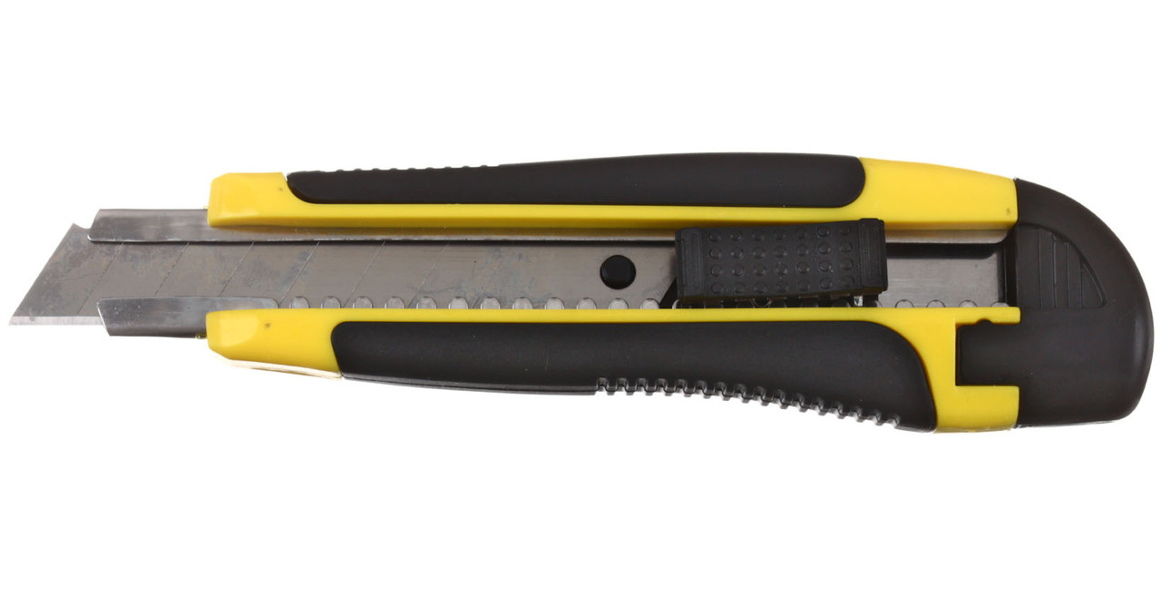 Нож канцелярский усиленный Silwerhof ширина лезвия 18 мм, желтый - фото 3 - id-p202730932