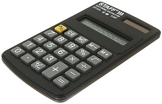 Калькулятор карманный 8-разрядный Staff STF-818 черный